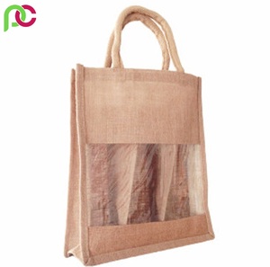 Sac à provisions unique en toile de jute imprimé de logo personnalisé pour bouteille de vin Pochette cadeau écologique en jute pour mariages et fêtes promotionnelles - Product Image 5