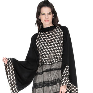 Abaya negra de moda vendedora caliente con el último diseño para mujeres musulmanas - Product Image 1