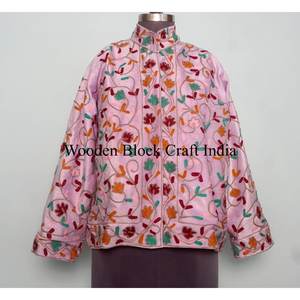 Hand Embroidered <b>Velvet</b> <b>Jacket</b> Boho Suzani Floral Coat Bohemian Festival Outerwear Winter Warm <b>Jacket</b> Gift For women - Product Image 1
