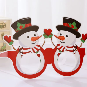 Venta al por mayor de gafas de Navidad divertidas mujeres hombres niños 2024 2025 papel de cartón barato gafas de fiesta 3D