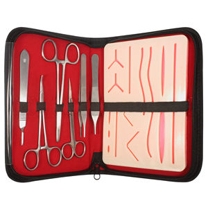 Kit d'entraînement à la suture manuelle personnalisé, instrument médical, coussin en PVC et silicone pour étudiants, certifié CE, garantie à vie, vente en gros - Product Image 6