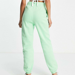 Joggers de gym à jambes larges personnalisés pour femmes, style de rue à l'avant plat avec fermeture à la taille élastique et poche en polyester - Product Image 3