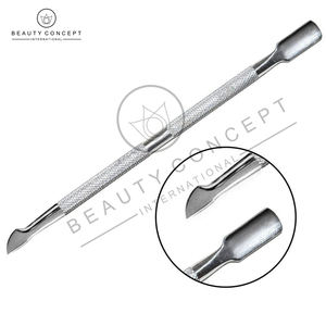 Pousse-cuticules à double face Outil en forme de cuillère en acier inoxydable à bord tranchant Outil de soin des ongles à double extrémité écologique - Product Image 4