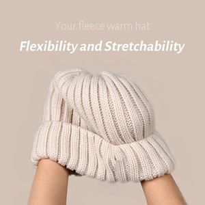 Gorro de punto acanalado a cuadros personalizado para adultos unisex 100% acrílico color personalizado y logotipo a la venta - Product Image 2
