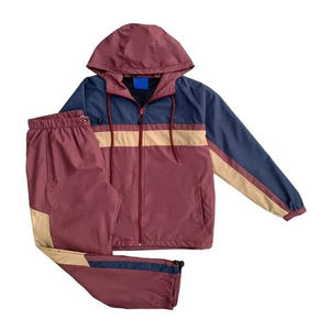 Chándal de nailon transpirable para hombre, ropa de calle de alta calidad de fabricante personalizado, chándal cortavientos de colores estampado - Product Image 5