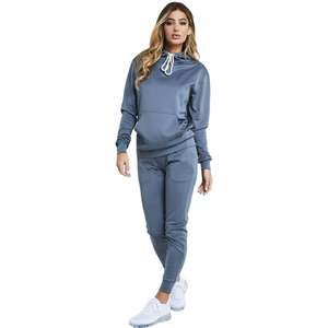 Chándal personalizado con capucha para mujer, conjuntos unisex, conjunto de Jogger de algodón con logotipo, conjunto de 2 piezas, chándal de algodón 100% para mujer - Product Image 6