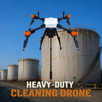 Drone professionnel industriel robuste pour le nettoyage de façades, jet d'eau haute pression, UAV, 1 an, charge utile de 15 kg, pour usines de grande envergure