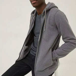 Sweat-shirt à capuche en molleton lourd avec fermeture éclair en coton pour homme avec logo personnalisé Style streetwear OEM ODM Vente en gros en vrac Sweat-shirt tendance - Product Image 4