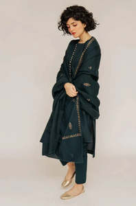 Costumes Shalwar Kameez en 3 pièces cousus pour l'hiver, tissu en lin de qualité supérieure, vente en gros de robes indiennes et pakistanaises pour femmes, fête - Product Image 3