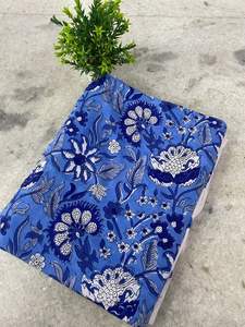 ชุดเดรสผ้าฝ้ายสำหรับเด็กผ้าฝ้ายพิมพ์ลายดอกไม้สีน้ำเงินลายดอกไม้สำหรับเดรสอินเดียพิมพ์ด้วยมือ - Product Image 6