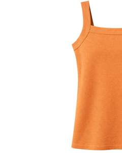 Custom Women Burnt Orange Sleeveless <b>Tank</b> <b>Top</b> <b>Square</b> <b>Neck</b> Casual Summer Vest Soft Stretch Fabric Custom Manufacturer Wholesale - Product Image 2
