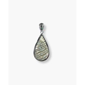 Collier pendentif goutte d'eau en zircon plaqué rhodium pour mariage, fiançailles, cadeau - Product Image 3