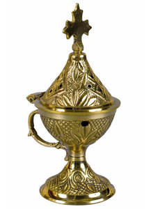 Brûleur à Bakhoor en fer plaqué or, qualité supérieure, taille personnalisée, brûleur à encens en métal pour la décoration d'hôtel - Product Image 2