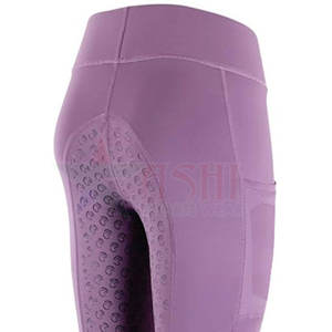 Legging d'équitation pour femme, taille mi-haute, couleur et logo personnalisés, imperméable, coupe-vent, spandex/polyester, sans couture - Product Image 5