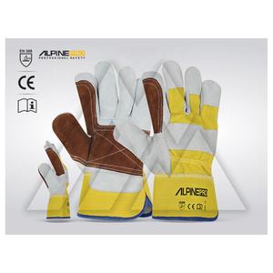 Heavy-Duty Goatskin Work <b>Gloves</b> Cotton Liner Safest Leather <b>Rigger</b> <b>Gloves</b> for Gardening Welding-Anti-Impact Touch Screen Safe! - Product Image 1