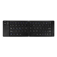 Kombo Keyboard Mekanik RGB Mini Berkabel dan Mouse, Keyboard Lipat yang Dapat Diprogram dengan Touchpad dan Keypad Numerik, Kompatibel dengan Windows
