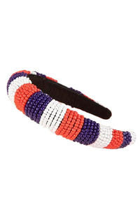 Bandeau brodé à la main pour filles, pour les fêtes, bandeau à cheveux perlé, magnifiques motifs - Product Image 3