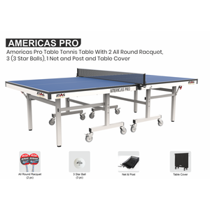 Table de tennis de table Stag Iconic Americas Pro, taille standard, professionnelle, en MDF, certifiée ITTF, mobile, pliable, intérieur/extérieur, moderne - Product Image 2