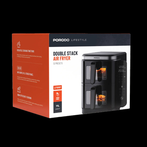 Friteuse à air à double pile à commande numérique Porodo Lifestyle pour applications extérieures - Product Image 6