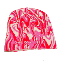 Vente en gros de bonnets en tissu acrylique jacquard personnalisés, chauds, respirants et imperméables, à motif camouflage, pour l'hiver