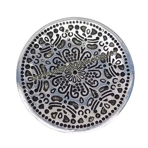 Placa decorativa ecológica de estilo budista, placa colectora de cenizas de incienso de Metal, grabado intrincado para meditación espiritual en el hogar y la Oficina - Product Image 6