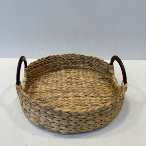 ตะกร้าเก็บของทรงกลมจากผักตบชวา - ดีไซน์หรูหรา เป็นมิตรกับสิ่งแวดล้อม ใช้งานได้หลากหลาย - Product Image 3