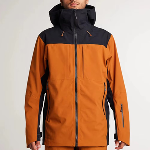 Chaquetas de Nieve Impermeables y Cortavientos, Chaqueta de Esquí Aislante Desmontable con Diseño Estampado y Cremallera para Hombre - Product Image 1