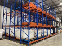 Système de rayonnage de stockage d'entrepôt, rayonnage à poussée arrière, rayonnage à poussée, rayonnage à palettes