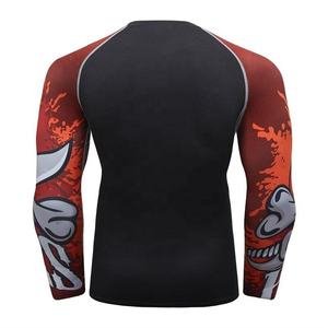 Camiseta Deportiva Larga para Hombre de Fabricante Profesional, Logotipo Personalizado, Ropa Deportiva, Nuevo Diseño, Transpirable, Anti-UV para MMA - Product Image 3