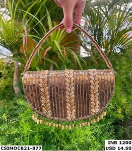 Artisan Handmade Sophisticated Crystal Stone Beaded Embroidery Bridal Clutch <b>Evening</b> <b>Bag</b> Handmade for Special Occasions - Product Image 3