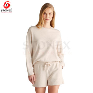 Sudadera con bordado griego para mujer, cuello redondo hecho a medida, sudadera de lana de algodón bordada para mujer - Product Image 1