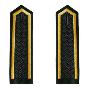 Épaulette de chirurgien de la marine royale norvégienne, en tissu noir et or, douce, pour le grade de capitaine (M), best-seller - Product Image 1