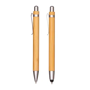 Set di Penne Touch Screen in Bambù Personalizzate, Gadget Promozionali - Product Image 3