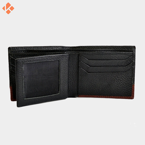 Cartera de cuero delgada de alta calidad para hombre, cierre abierto, patrón de rayas de Color sólido, Forro corto de poliéster personalizado para exteriores - Product Image 6