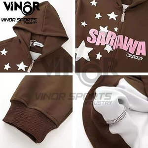 เสื้อฮู้ดโพลีเอสเตอร์สำหรับผู้ชายและผู้หญิงเสื้อฮู้ดผ้าโพลีเอสเตอร์100% พิมพ์โลโก้แบบกำหนดเองสำหรับฤดูหนาว - Product Image 6