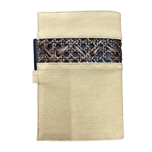 Cuaderno A5 Simple College Ruled Journal Business Thickened A5 Memo Book Journal Faux Leather Ratan Trims Soft Cover Hardcover - Product Image 3