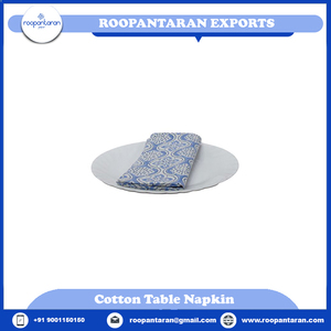 Les dernières serviettes en lin stylées Table Designer Handmade Block Printed Broded Pure Cotton Napkin à vendre au meilleur prix - Product Image 3