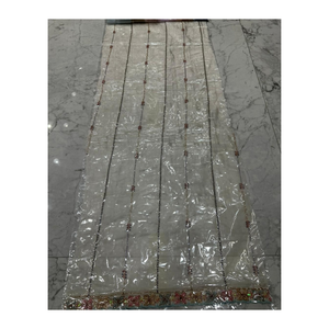 Tissu en soie importé luxueux avec des perles faites à la main et un travail de fil élégant Dupatta Parfait pour les tenues de mariée et de haute couture - Product Image 1