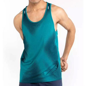 Recién llegado, camiseta sin mangas para hombre, estilo muscular de Color sólido con diseño único, Camiseta de punto informal del fabricante - Product Image 1