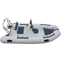 Bateaux pneumatiques rigides en fibre de verre haute performance de 11 pieds, 5 personnes, coque en fibre de verre, pour la détente