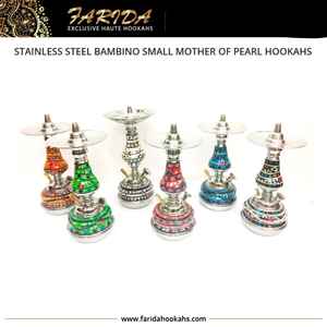 Caja de Accesorios para Narguile Mini de Lujo, Hecha a Mano, de Acero Inoxidable con Lacado y Madreperla, Portátil, de Proveedor Egipcio - Product Image 3