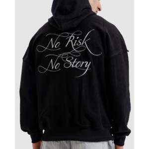 Sudadera con Capucha No Risk No Story Reverse Detail, Talla XXS, Tejido de Punto de 400 g/m², con Bordado 3D, Lavado Ácido y Diseño Serigrafiado - Product Image 4