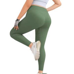 2025 New Design And Best Material Women Yoga <b>Leggings</b> Elastic Waist Solid Color High Quality <b>Cheap</b> Price Women Yoga <b>Leggings</b> - Product Image 2