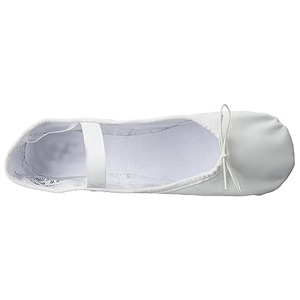 Vente en gros 2024 arrivage de chaussures de danse de ballet flexibles blanches en toile avec reliure élastique et rubans sur le devant à vendre - Product Image 5
