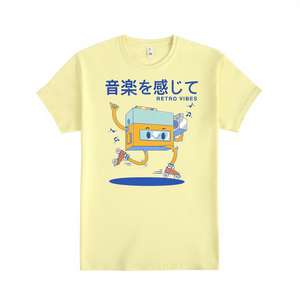 T-Shirt Promozionale Stile Retrò in Cotone Manica Corta Girocollo Unisex Adulti Stampa Digitale Cina A3544 - Product Image 3