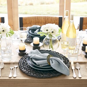 Black water hyacinth charger plates <b>dining</b> <b>table</b> decoration handmade weaving <b>placemat</b> plate mat - Product Image 3