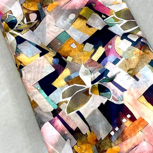 ชุดเดรสผ้าเรยอนบริสุทธิ์พิมพ์ลายดิจิตอลผ้าเรยอนบริสุทธิ์มีความกว้าง44 - Product Image 1