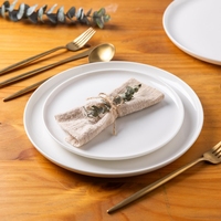 Assiette en céramique nordique personnalisée en gros, 10,5 pouces, assiette à salade en céramique émaillée réactive, assiette de service
