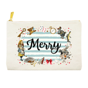 Personalized Wonderland Cartoon Cosmetic <b>Bag</b> Women <b>Small</b> Capacity Zipper Closure Thick Durable Birthday Wedding Bridal Shower - Product Image 2