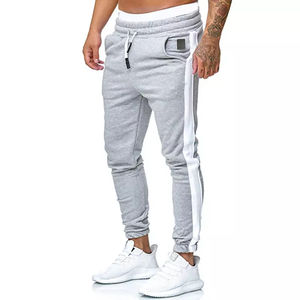 Pantalon empilé avec logo personnalisé pour hommes pantalon de survêtement surdimensionné Streetwear pantalon de survêtement avec devant plat teint uni pas cher! - Product Image 2